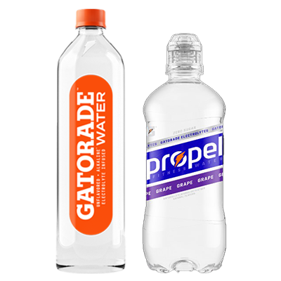 Propel 20-oz and Gatorade Water 1-L