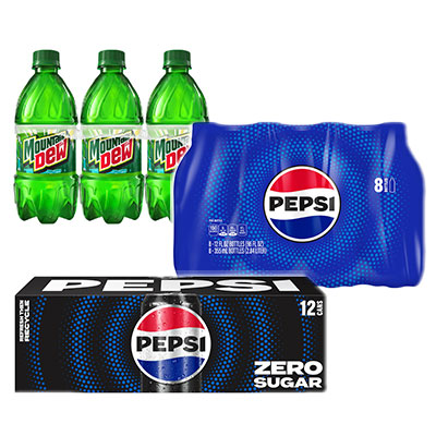 Pepsi, Mountain Dew Starry and Mug products